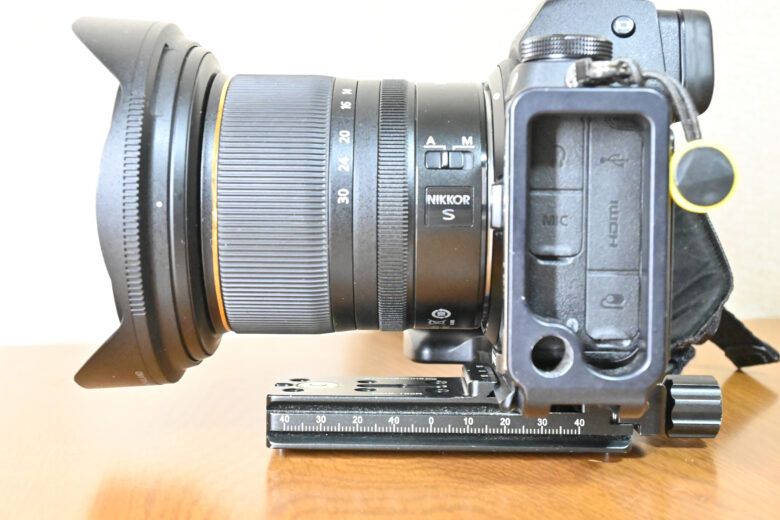 sunwayfoto DMP-100Rをカメラに取り付けたところ